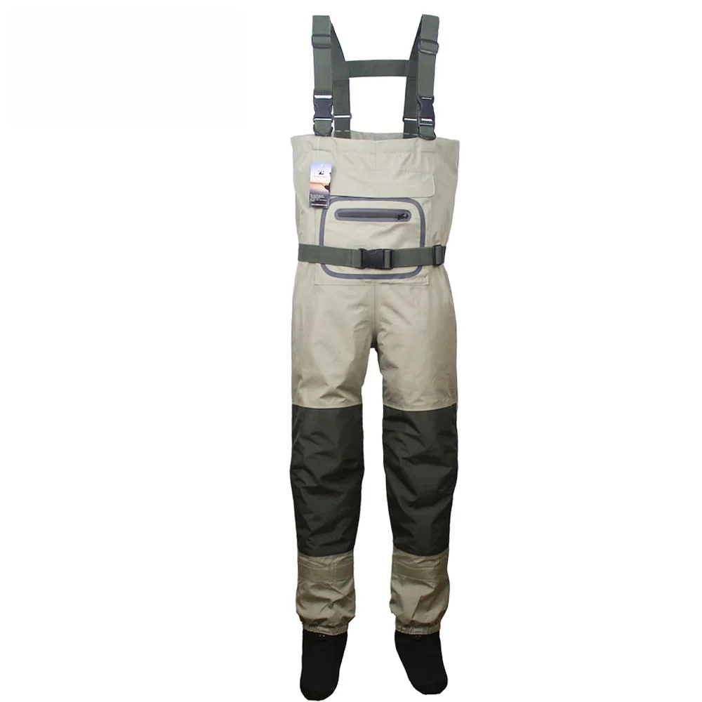 Fly Fishing Waterproof Breathable Waders  Neoprene Stocking Foot Chest Waders  for Men and Women