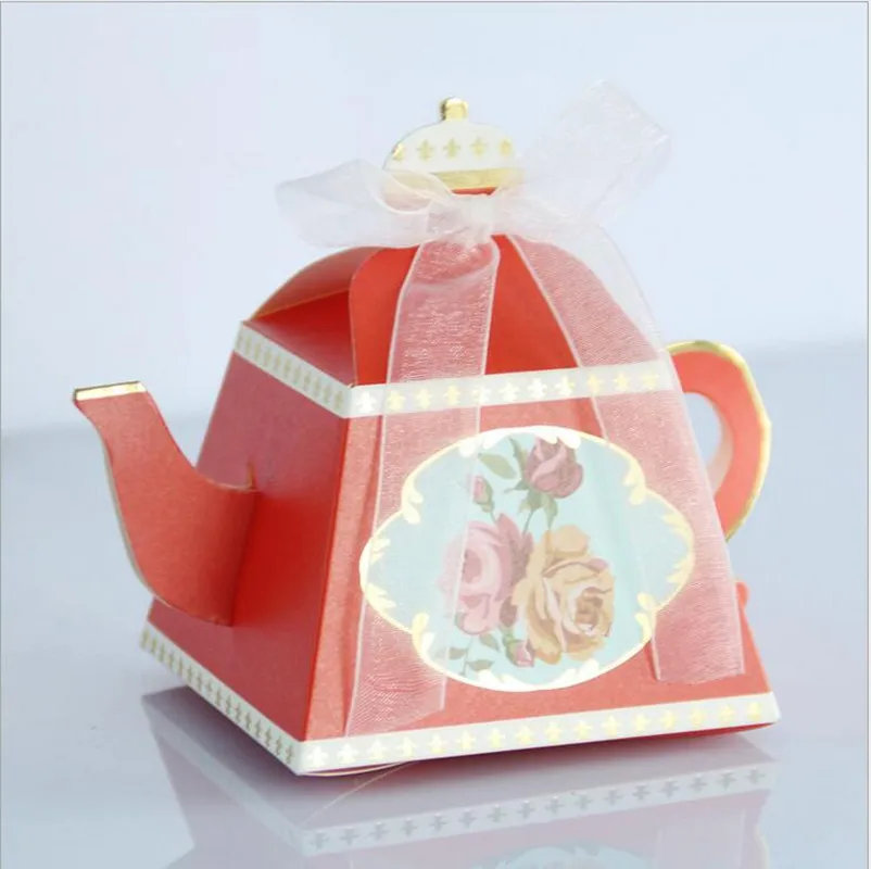 

(50 шт./лот) Новый дизайн Королевский чайник коробка конфет индивидуальная ретро коробка конфет для свадебной вечеринки Сувениры и подарки