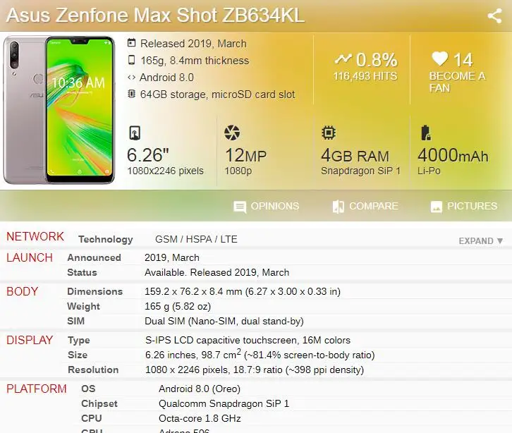 Оригинальный Новый 6 26 &quotЖК экран для ASUS Zenfone Max Shot ZB634KL ЖК дисплей с сенсорным