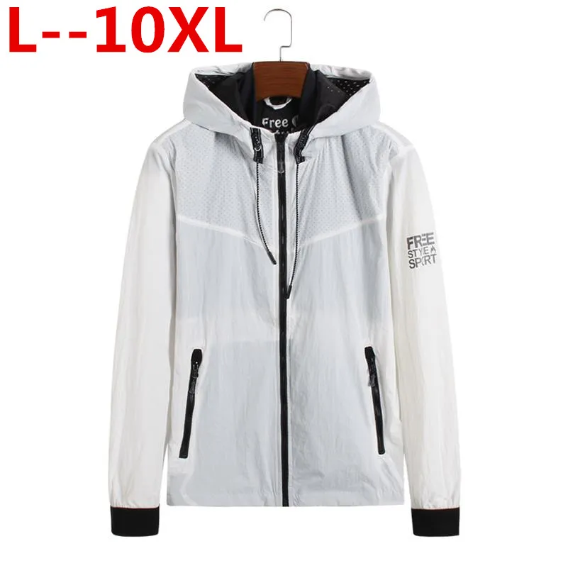10XL 8XL 6XL 5XL 2018 новая весенняя мужская куртка свободного покроя куртки белого цвета