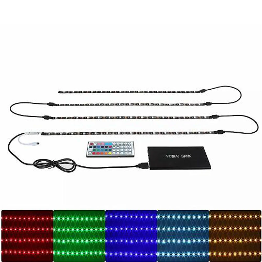 Светодиодная лента USB 5050 RGB гибкий светодиодный светильник 2x50 см + 2x100 5 в