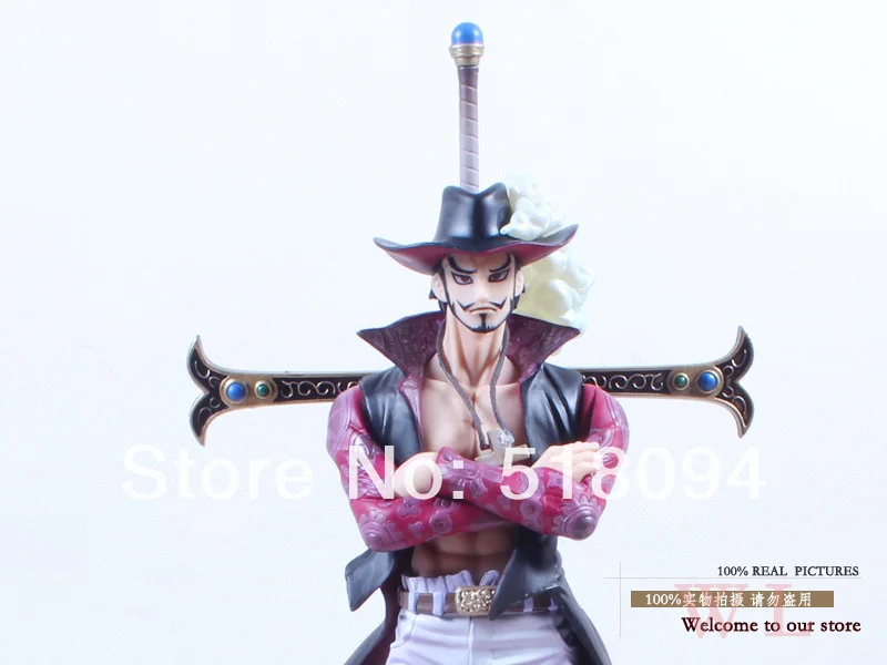 Бесплатная доставка аниме одна часть поп Dracule Mihawk пвх фигурку коллекция модель