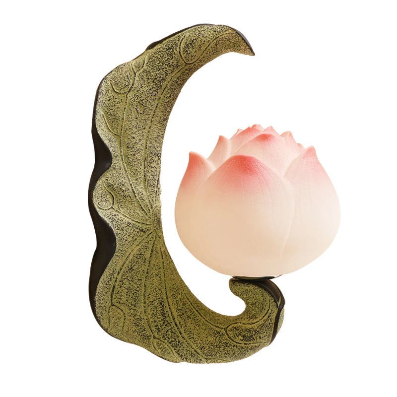 Креативные новые китайские Настенные светильники lotus для ванной комнаты спальни
