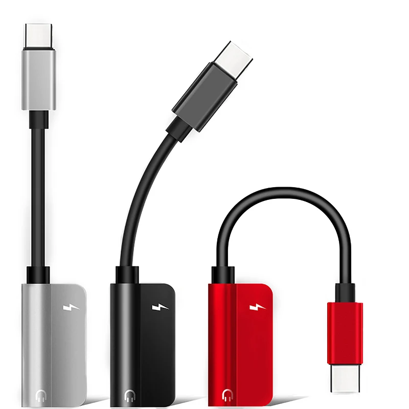 

USB Type C Adapter To 3.5mm Jack Earphone Audio Converter Headphone Aux Type-C Charging Splitter Cables For Huawei P30 Adaptador