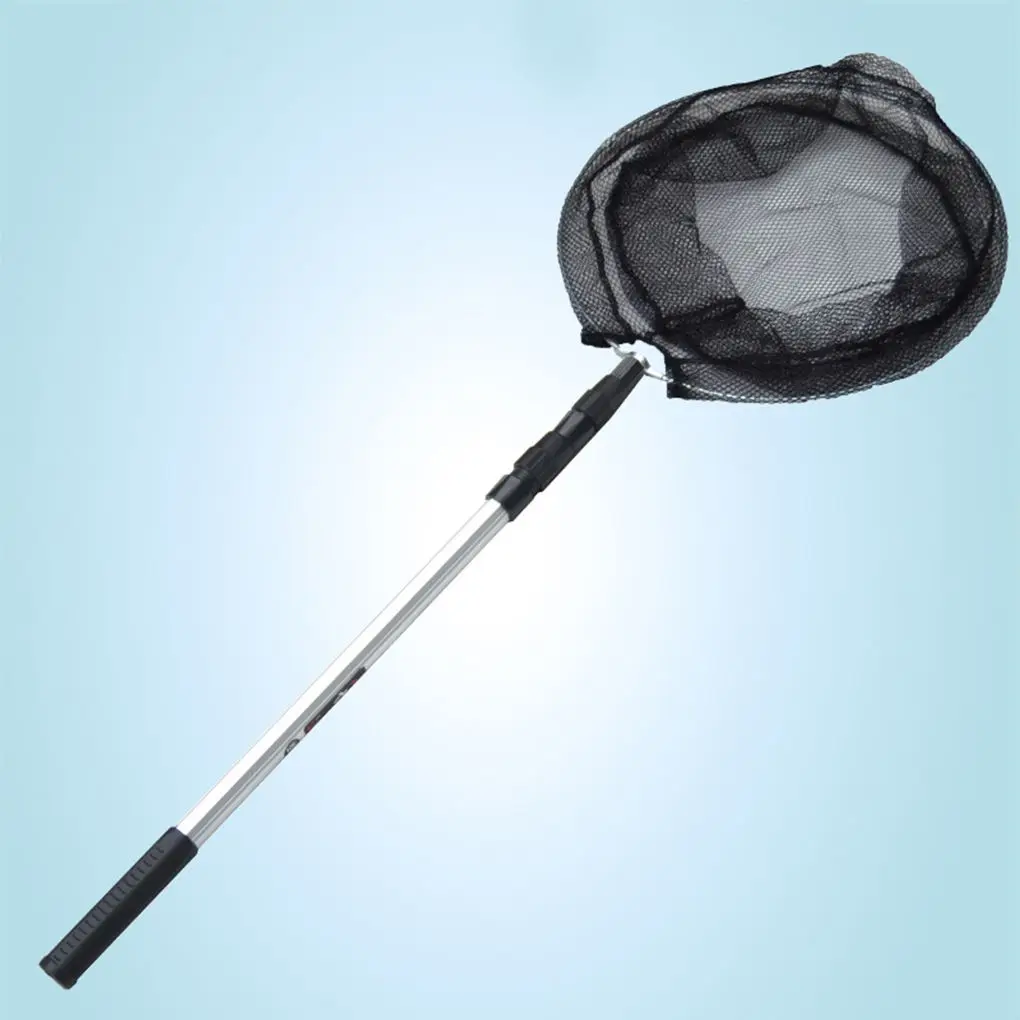

elenxs Extendable Aluminium Alloy Fishing Net Foldable Head Collapsible Telescopic Pole Handle Brail