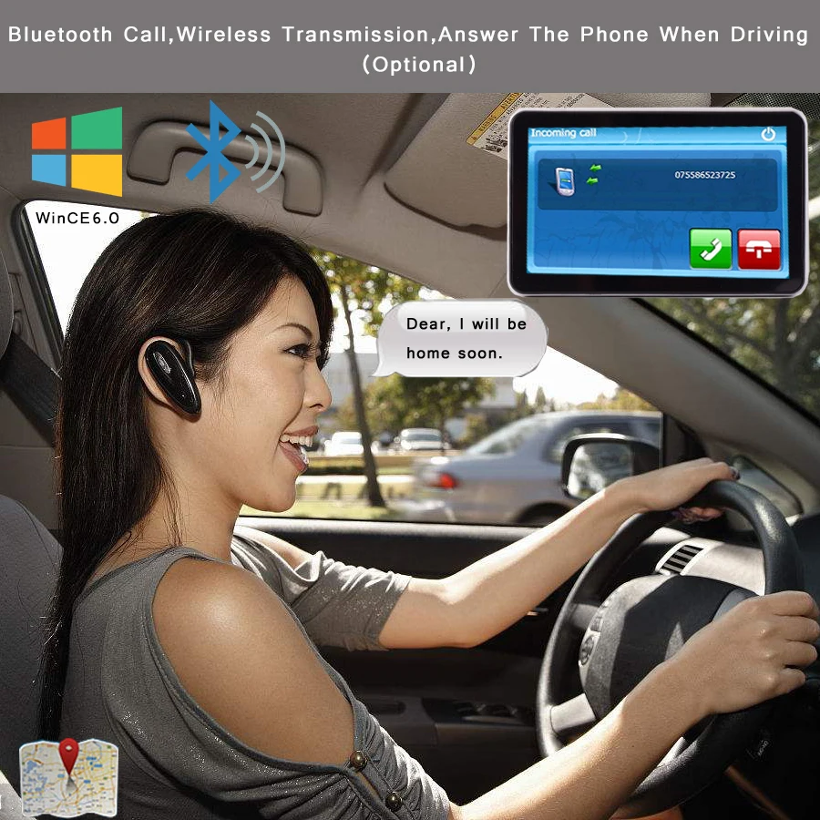 " автомобильный Грузовик gps-навигатор WINCE6.0 FM Bluetooth av-in 8 ГБ/256 Мб 800 МГц ips FHD навигатор карта Европа/Навител/США пожизненные карты