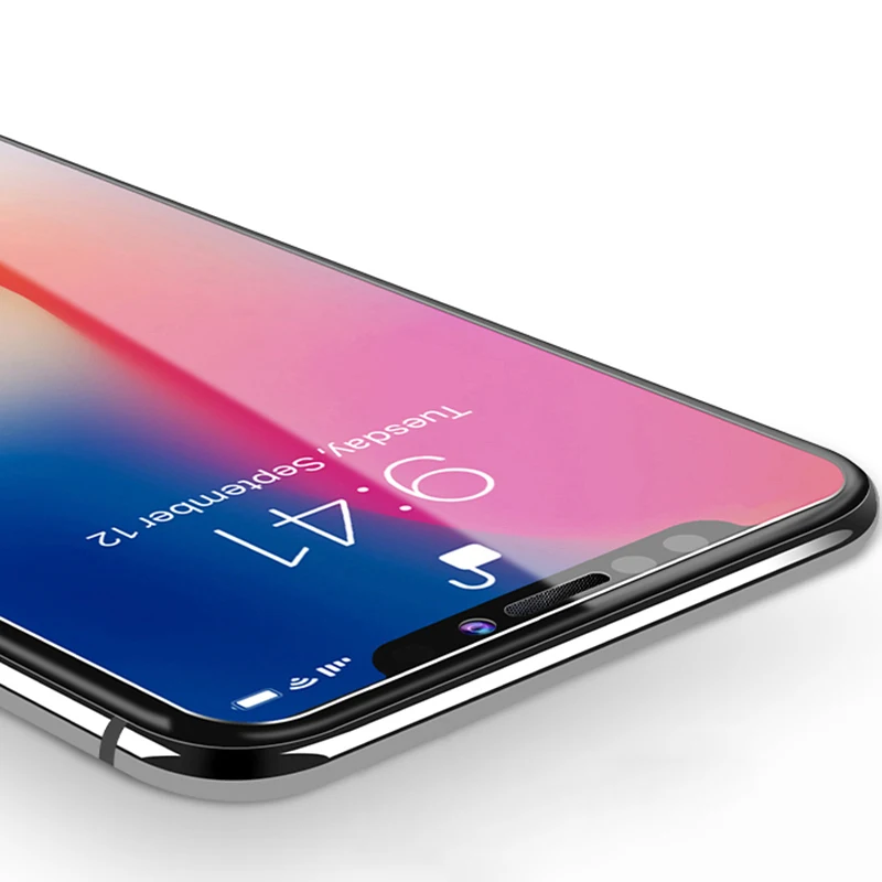 9D закаленное стекло для iPhone X 7 8 6 Plus защита экрана полное покрытие Защитное 6s XR XS Max