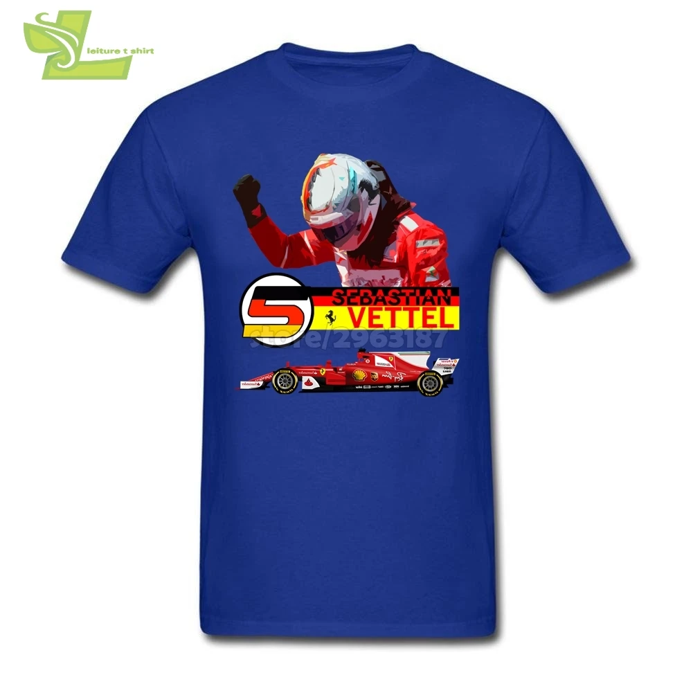 Go Себастьян Vettel Юмористические футболки Подростковая предварительно хлопковая