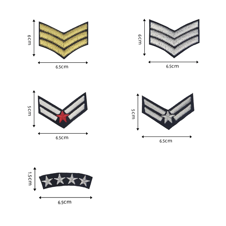 1 пара нашивок Embird вышитая нашивка армейская Военная униформа эмблема на плечо