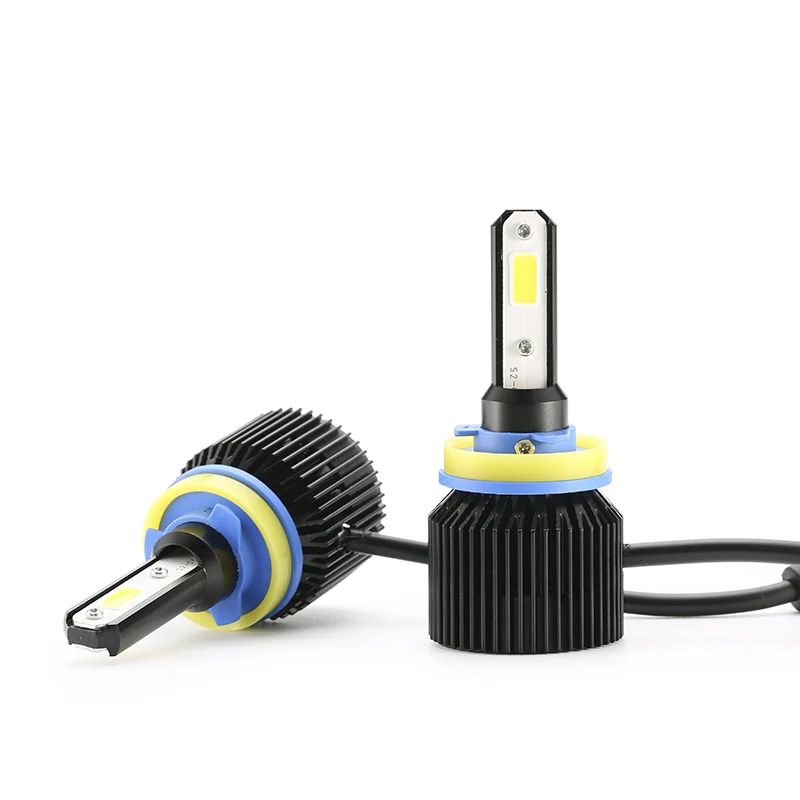 2 шт. авто H4 LED H7 H1 H3 9006 HB4 H8 9005 HB3 автомобиля Фары для 72 Вт 8000lm высокое светодиодные
