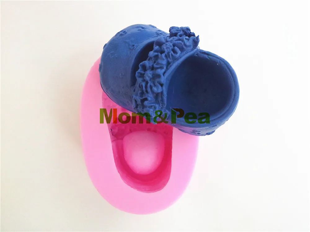 Mom & Pea 0002 детская Цветочная Форма для обуви силиконовая форма мыла украшение