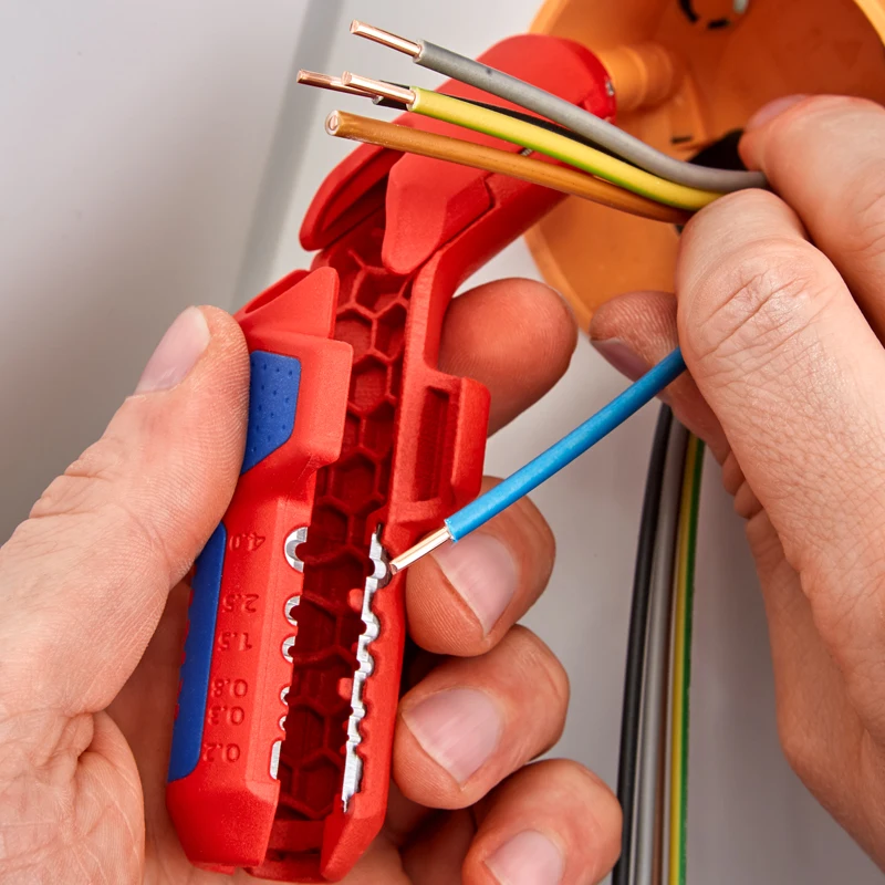 KNIPEX KENIPACK Германия импорт Универсальный изогнутая ручка инструмент для зачистки три в одном нож для зачистки 169501SB