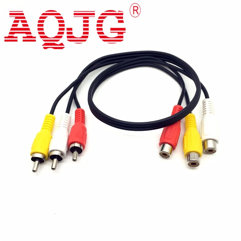 

AQJG 3RCA Male to 3RCA Female Cable 1080P HDTV HDMI Composite Audio Video AV Cable 1.28M