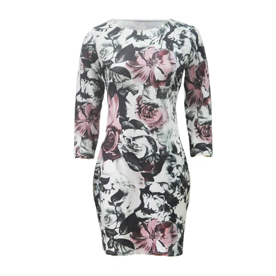 Элегантное женское платье с цветочным принтом летнее для работы бизнес на каждый