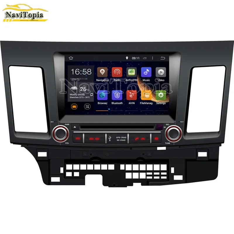NAVITOPIA PX6 шесть ядер Android 9 0 автомобильный DVD GPS Для Mistubishi Lancer Serie R 2007 (Чили) 2008