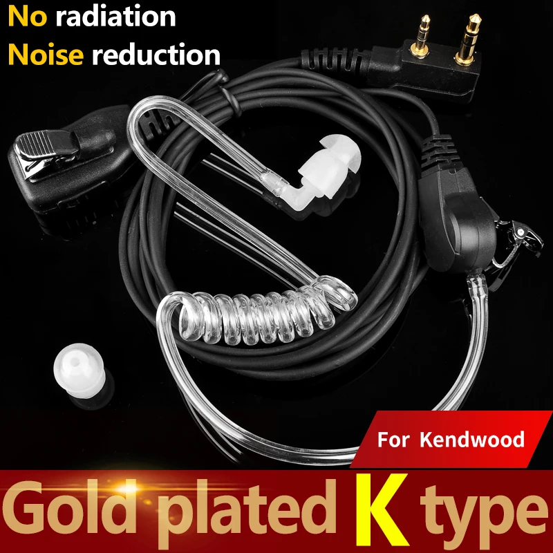 2 шт. K Тип для Kenwood PTT MIC портативная рация с наушниками гарнитура KENWOOD BAOFENG TYT HYT Ect