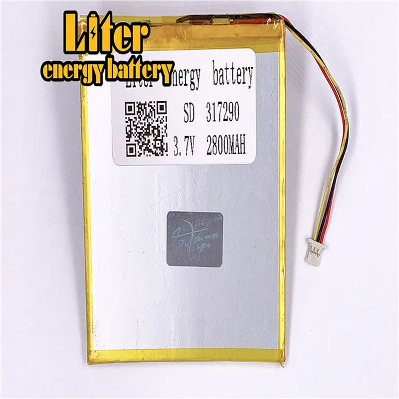 

1.0MM 3pin connector 7 inch tablet computer U25GT 317290 2800mAh battery