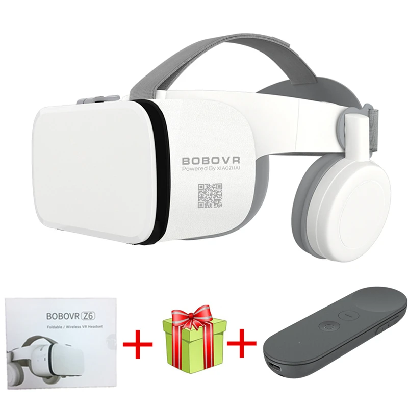 Bundle 5 Новейшие Bobo vr Z6 VR очки беспроводные Bluetooth VR очки Android IOS Удаленная реальность VR 3D картонные очки 4,7-6,2 дюймов - Цвет: Bundle 5