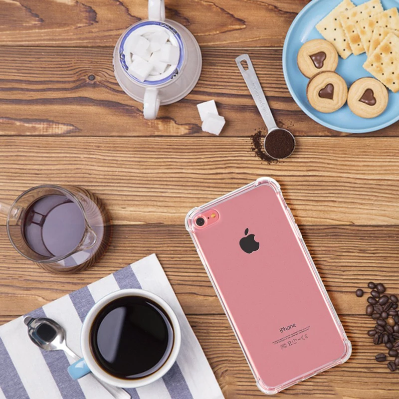 Чехол Portefeuille для iPhone X прозрачный силиконовый ударопрочный чехол телефона 7 Plus 8 6