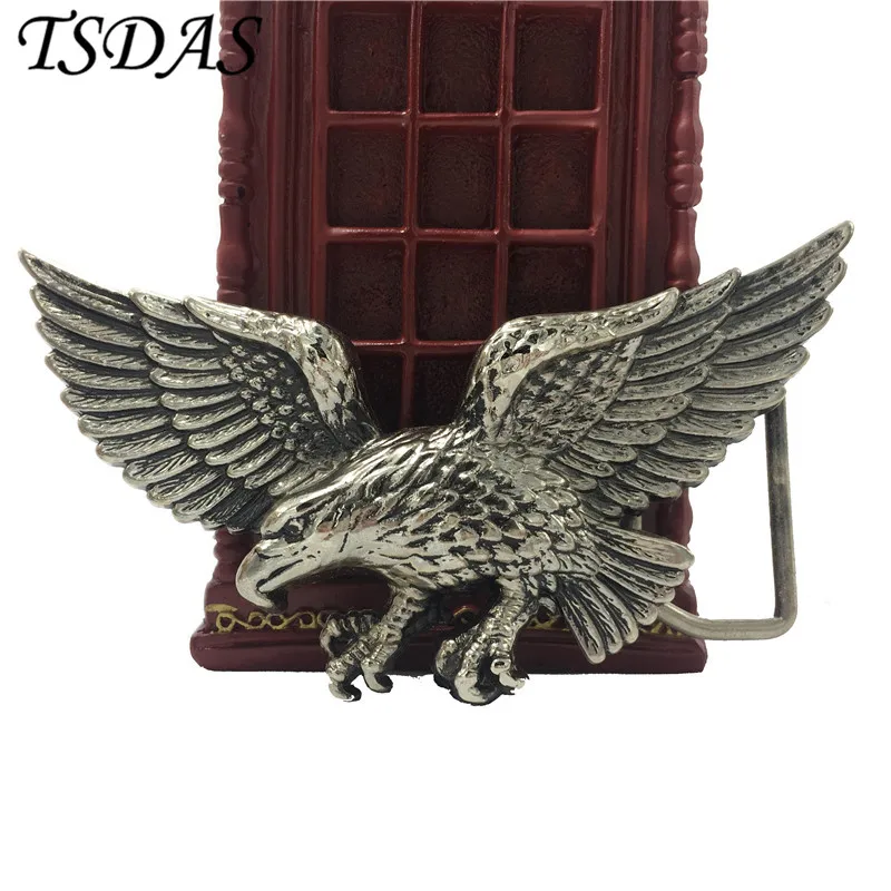 Cool 3D Eagle Belt Buckle 140*70mm Silver Metal Blet Head Fashion Men Women Gift | Дом и сад