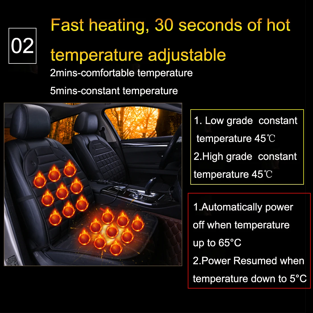 Dewtreetali Авто 12V с электрическим подогревом сиденья Нагреватель Зима теплый