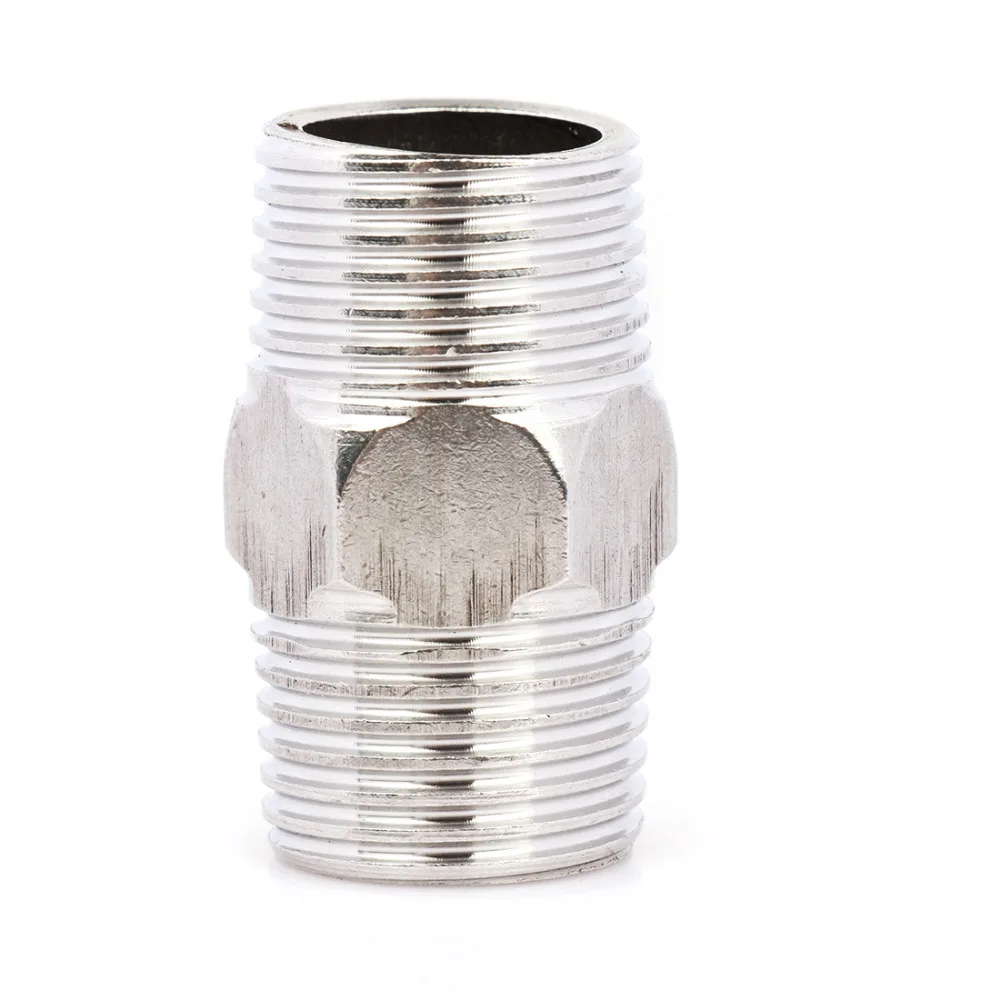

1 PC New 1/2" Male x 1/2" Male Hex Nipple Stainless Steel 304 Threaded Pipe Fitting NPT SA532 P50
