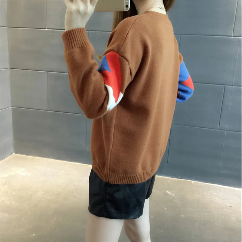 Winter Women Cashmere Sweaters And Pullovers Autumn Thick Print Knitted Sweater Female Casual Striped Warm Knit Jumpers | Женская одежда