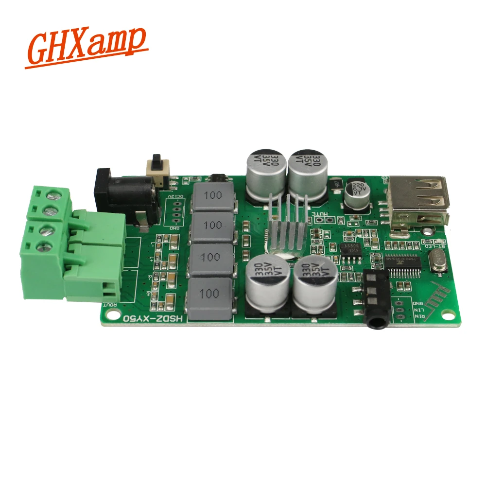 Плата усилителя Bluetooth GHXAMP TPA3116 2*50 Вт стерео 2 0 цифровая плата мощности DC 9 в 24 3 5 мм