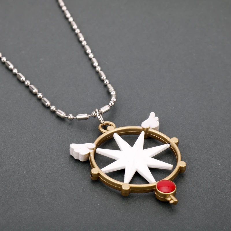 Dongsheng 11 стиль аниме ювелирные изделия Сакура карты Captor ожерелье Cardcaptor Sakura Kinomoto уплотнительная палочка ключ ожерелье-30