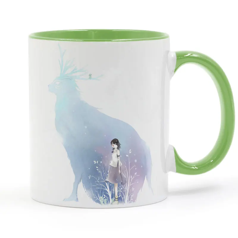 Аниме Фигурка Принцесса Мононоке Hime Сан Хаяо миядзяки; мультфильм кружка Кофе молока творческая керамическая кружка сделай себе сам подарки домашнего декора кружки 11 oz T303