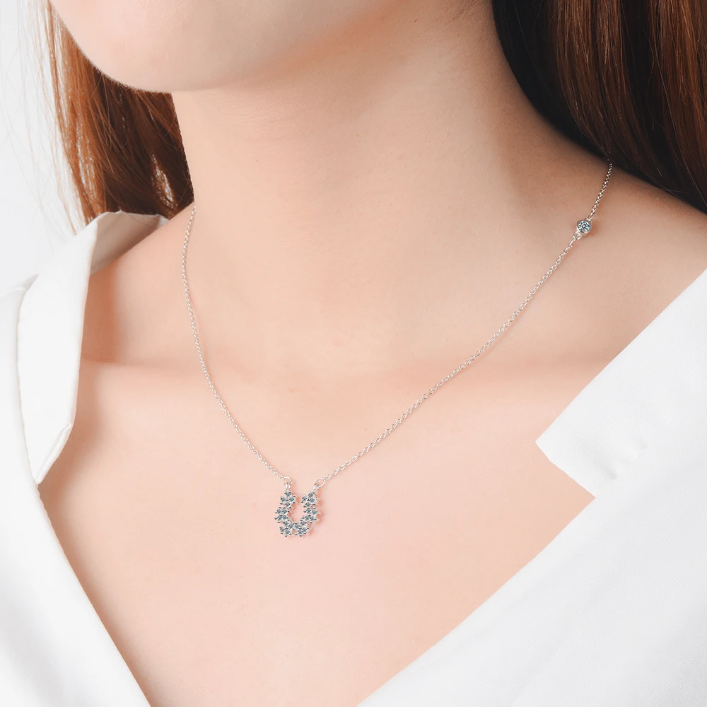 Женское колье с подвеской из стерлингового серебра 925 пробы Очаровательная