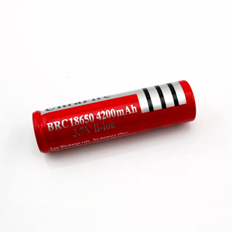Dinto 2pcs BRC18650 перезаряжаемый 3,7 V литий-ионный аккумулятор 4200mAh батареи для лазерной ручки светодиодный фонарик для фар