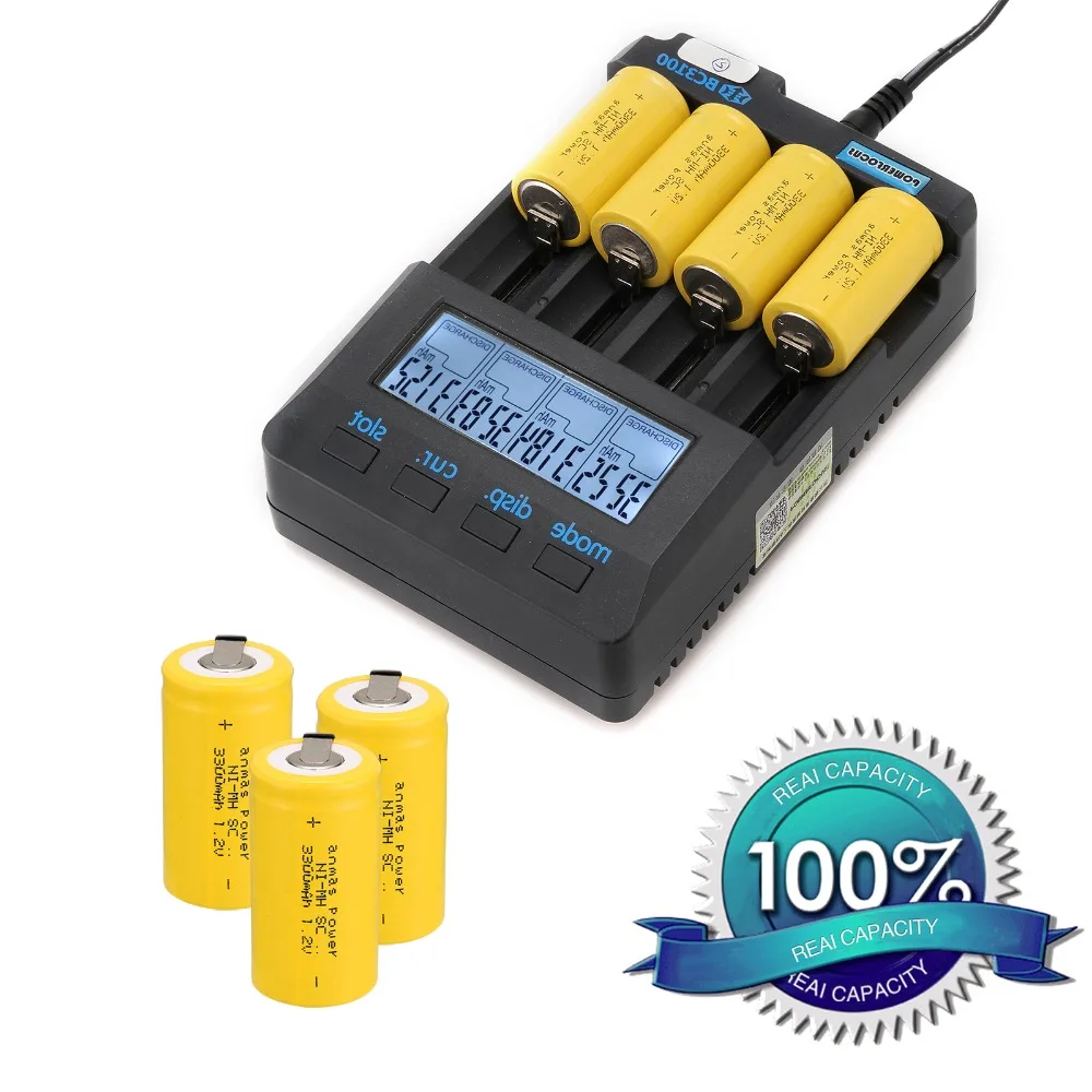 Новые товары! 5 шт. sub c SC батарея Ni-Cd аккумуляторная 56 g 3300mh с вкладкой-желтый цвет 4