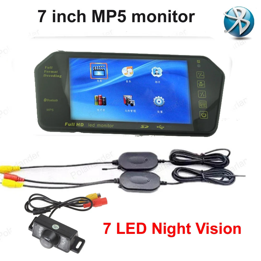 Автомобильное Зеркало монитор MP5 задний вид автомобиля сенсорный экран USB FM для DVD
