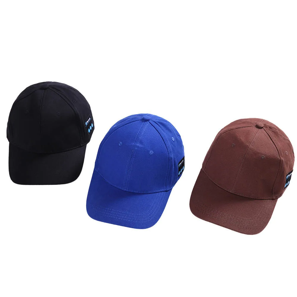 Модная повседневная мужская и женская Bluetooth шапка для спортивных занятий на свежем воздухе бейсболка звонки, музыка козырек сплошной цвет простая повседневная шапка