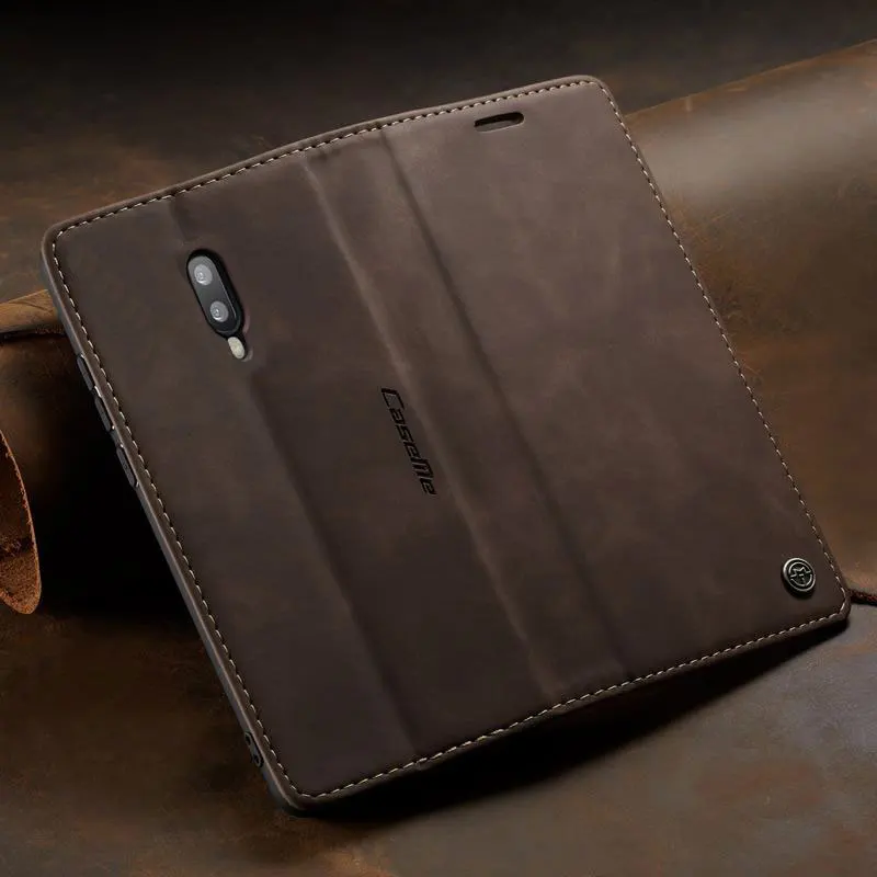 Магнитный флип чехол для Oneplus 7 Pro кожаный кошелек One Plus телефона 1 + 7Pro CaseMe ретро