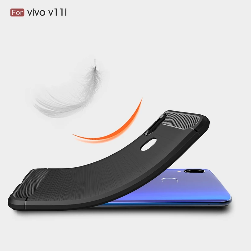 ДЛЯ VIVO V11i / VIVOV11i чехол матовый тонкий Прочный противоударный мягкий резиновый