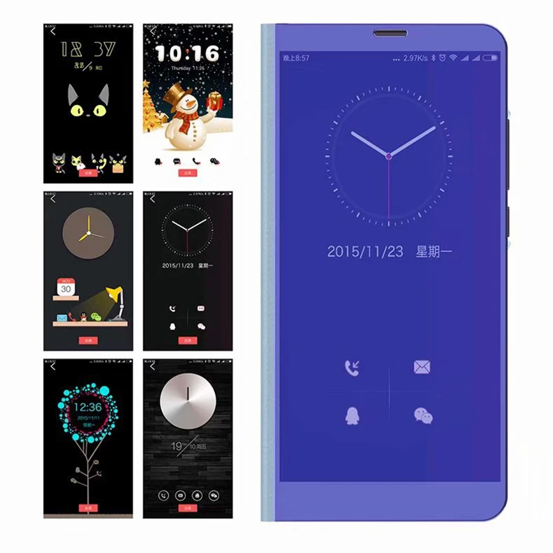 Ясно Smart View mi rror чехол с подставкой откидной крышкой для Xiaomi 8 SE 6x 5X A1 x 2 Note 3 Red 4X5 Plus 4