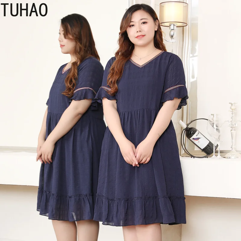 TUHAO повседневное женское платье большого размера 10XL 9XL 8XL элегантные свободные