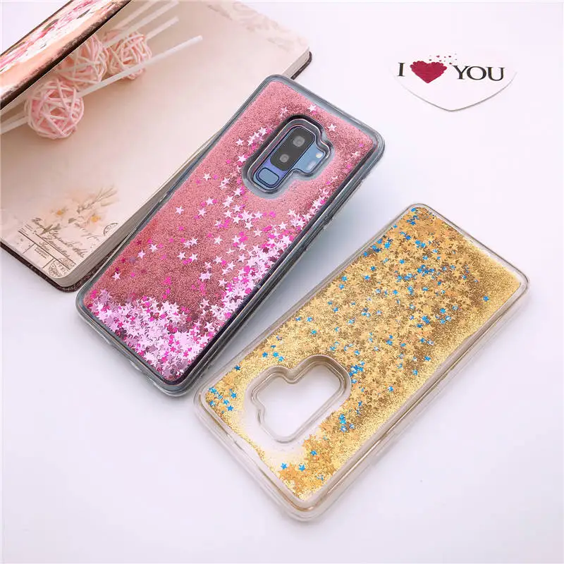 For Samsung Galaxy S9 Protector Bling Glitter Dynamic Liquid Quicksand Phone Case Plus S9+ Soft TPU Covers | Мобильные телефоны и