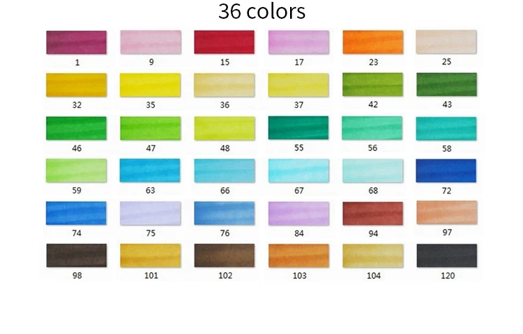 36 colors STA 12/24/36/48/60/128 Цвет маркер для рисования жирной на спиртовой основе маркеры двойной головой, кисть, ручка для рисования, цветные маркеры для рисования - Цвет: 36 colors