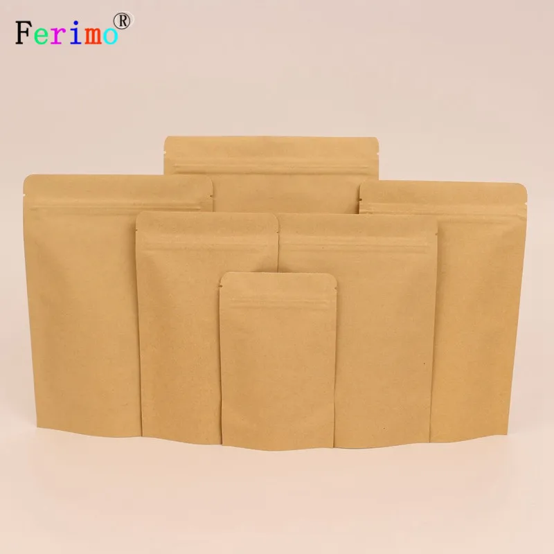 100 шт. самостоятельного изготовления самодельные пакеты из крафт-бумаги пищевые