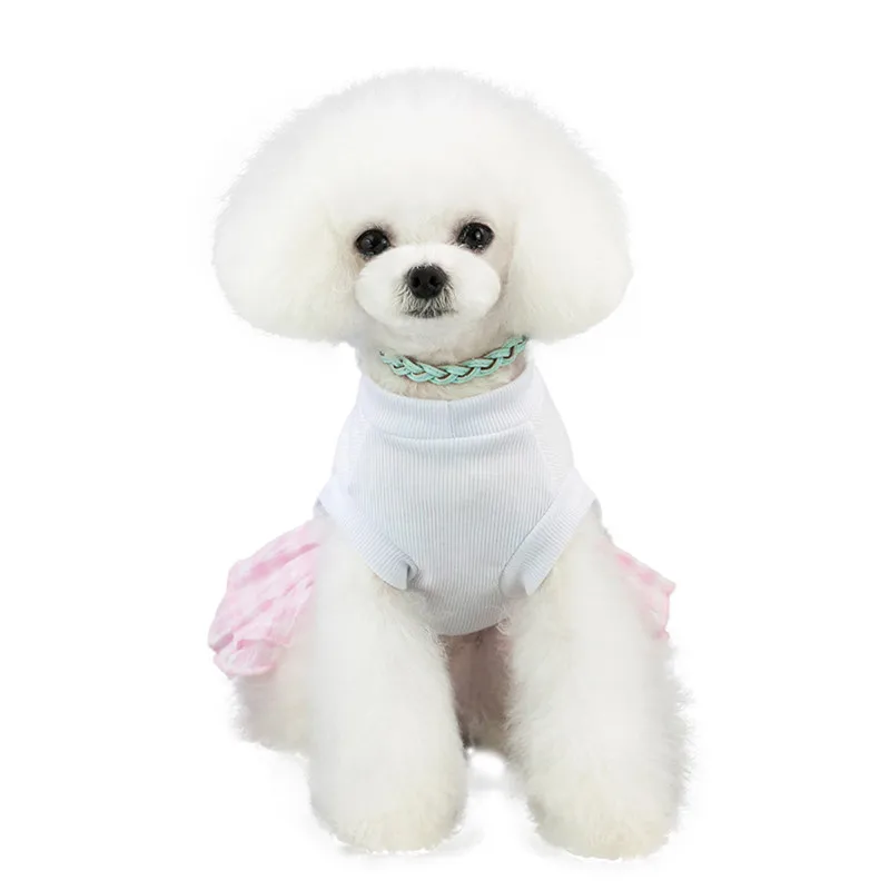 Весенне-летняя юбка с принтом сердечек для домашних животных костюмы собак