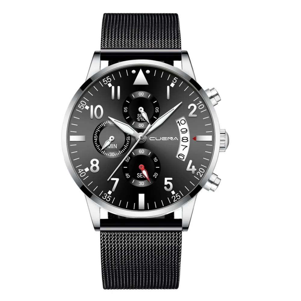 Reloj hombre,, Топ бренд, Роскошные мужские часы, водонепроницаемые, ультра тонкие, дата, наручные часы, мужские, сетчатый ремешок, повседневные, кварцевые часы
