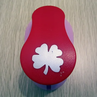 Four Leaf Большой размер 4-5 см сердце Дырокол поздравительных открыток инструмент DIY резка круглый Дырокол Скрапбукинг Eva резак скрапбук Cortador - Цвет: Four Leaf
