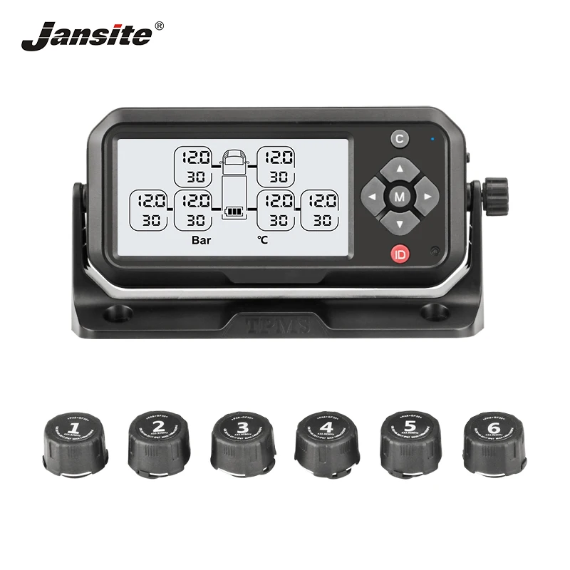 Jansite Truck TPMS система контроля давления в шинах батарея мощность PSI Бар дисплей