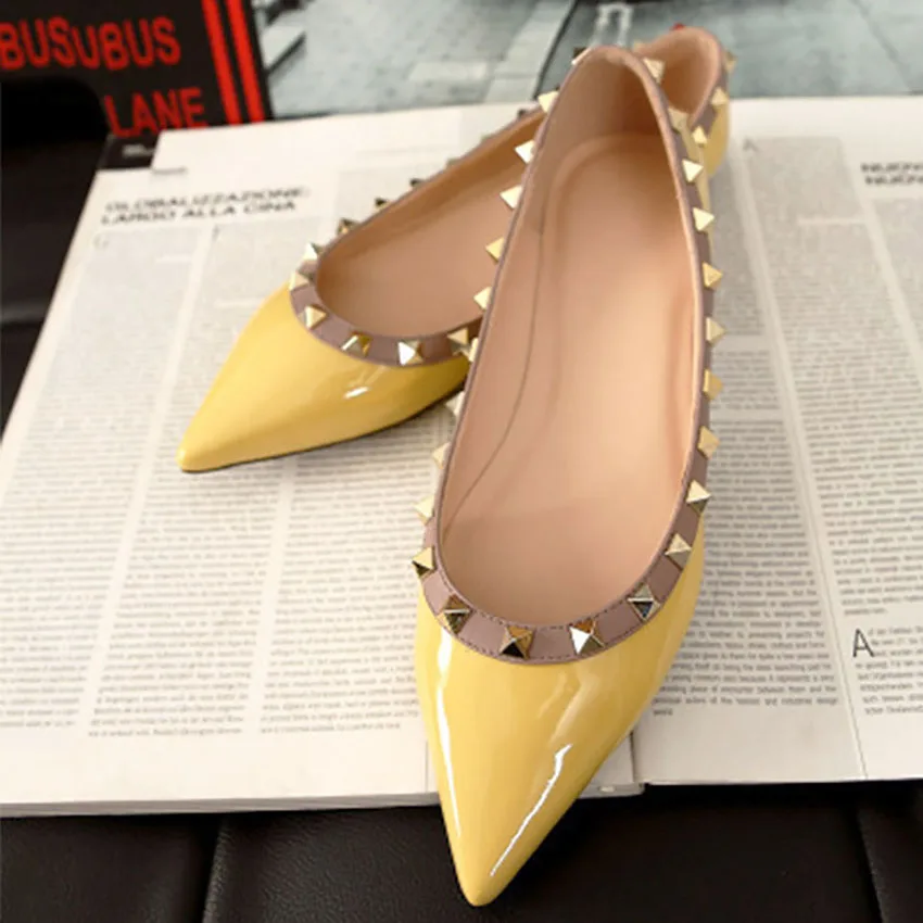 Марка Повседневная Дышащий женская Обувь Упал Лодка Аппликации Офис Твердых Г-Жа