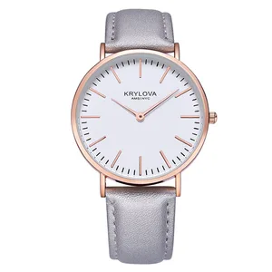 Мужские часы, деловой модный бренд, KRYLOVA, простые повседневные классические экстра большие часы, водонепроницаемые мужские часы