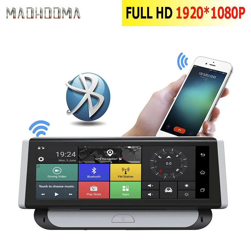 MaoHooMa Автомобильный видеорегистратор 2 в 1 зеркальный 8 &quot4G 3g GPS dvr Камера rom 16 Гб RAM1GB