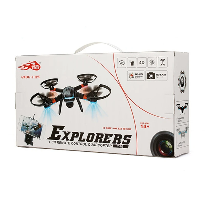 

Professional Drones GW007/GW007-1 Upgrade DM007 2.4G 4CH 6Axle Mode2 3D RC Helicopter With Camera FPV Quadcopter three versions